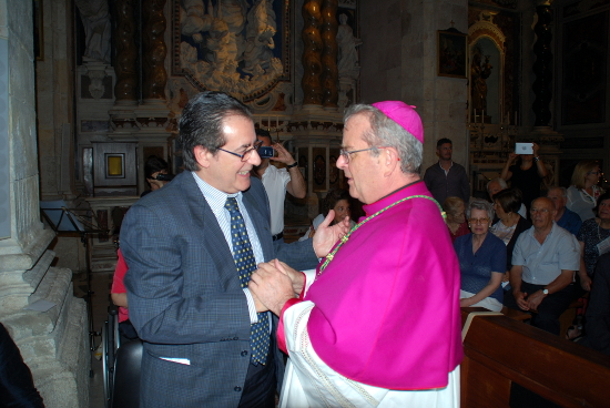 Il Presidente della Comunità Giuliano e l'Arcivescovo yyy