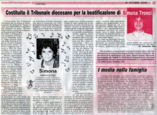 La pagina 12 del settimanale diocesano pagina settimanale